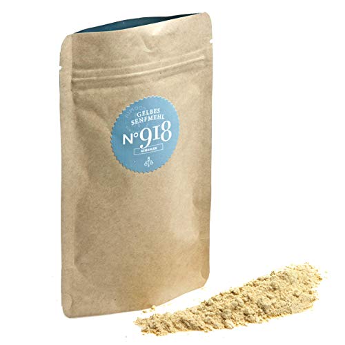 Bio Senfmehl gelb N°918 - gemahlen, erfrischend scharf mit leichter Honignote, im praktischen Kraftpapier Zip-Beutel, Inhalt: 1kg von Rimoco