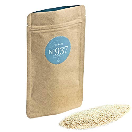 Rimoco N°937 Bio Sesam Samen ganz - Sesamsamen nussig, vollmundig & süßlich aus Indien | aus kontrolliertem Anbau | in Kraftpapier Zip Frische-Beutel | Inhalt: 70g von Rimoco