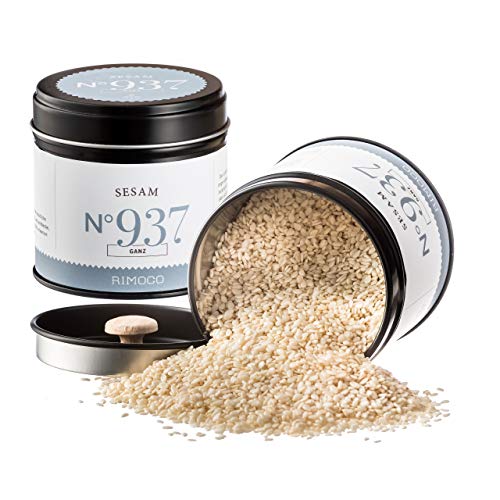 Rimoco N°937 Bio Sesam Samen ganz - Sesamsamen nussig, vollmundig & süßlich aus Indien | aus kontrolliertem Anbau | in eleganter Gewürzdose mit Aromadeckel | Inhalt: 70g Rimoco N°937 Bio Sesam Samen ganz - Sesamsamen nussig, vollmundig & süßlich aus Indien | aus kontrolliertem Anbau | in eleganter Gewürzdose mit Aromadeckel | Inhalt: 70g von Rimoco