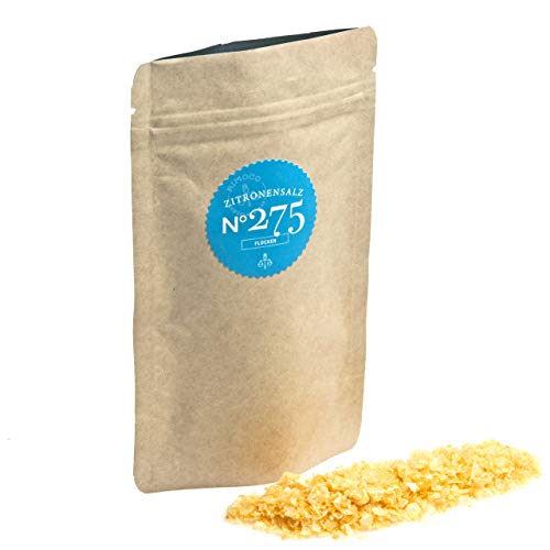Rimoco N°275 Bio Zitronensalz - feinste Salzflocken mit fruchtigem Zitronenabrieb (Meersalz, Zitrone und Kurkuma) | Bio Anbau (DE-ÖKO-007) | Inhalt: 1000g in Kraftpapier Zip-Beuel von Rimoco