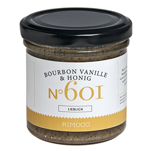 Bourbon-Vanille mit Honig N°601 - bester Honig aus Deutschland, lieblich, cremig, mit echter Bourbon-Vanille, Inhalt: 160g von Rimoco