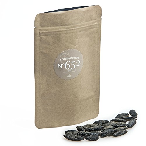 Ganze Bio Tonkabohnen N°652 - mit süßlichem Vanillearoma, im praktischen Kraftpapier Zip-Beutel, Inhalt: 70g Ganze Bio Tonkabohnen N°652 - mit süßlichem Vanillearoma, im praktischen Kraftpapier Zip-Beutel, Inhalt: 70g von Rimoco