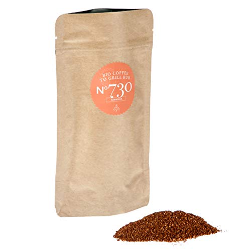 Rimoco N°730 Bio Coffee to Grill Rub gemahlen - Röstig, leicht herb, süß und scharf - Für Kaffeeliebhaber und Grillfans| Bio Anbau (DE-ÖKO-007) | 1000g in Kraftpapier Zip Frische-Beutel von Rimoco