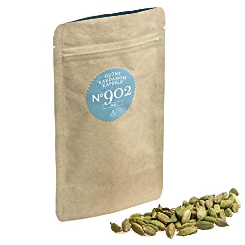 Rimoco N°902 Bio Kardamom / Cardamom (grüne ganze Kardamom Kapseln / Samen) | Inhalt: 1kg im Kraftpapierbeutel | zertifizierte Bio Qualität | abgepackt & kontrolliert im Saarland (DE-ÖKO-007) von Rimoco