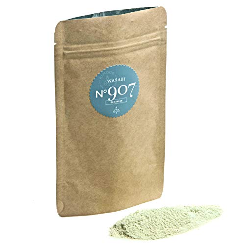 Rimoco N°907 Wasabi Pulver - echte Wasabiwurzel fein gemahlen (100% Wasabia japonica) | Wasabipulver zur Herstellung von Wasabipaste | 40g in Kraftpapier Zip-Beutel von Rimoco