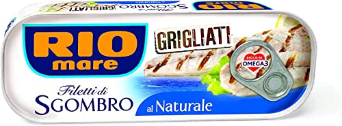 3x Rio Mare Filetti di Sgombro Grigliato al Naturale Gegrillte Makrelenfilets 120g reich an Omega 3 von Rio Mare