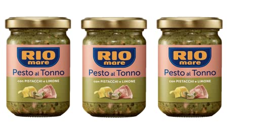 3x Rio Mare Pesto al Tonno con Pistacchi e Limone Thunfischpesto mit Pistazien und Zitrone 130g von Rio Mare