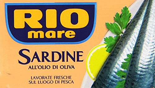 3x Rio Mare filetti di sardine 120 gr Sardinen in Olivenöl ohne Knochen von Rio mare