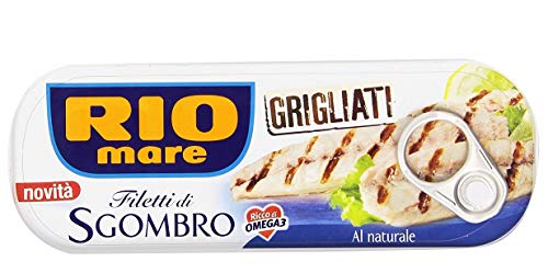 6x Rio Mare Filetti di Sgombro Grigliato al Naturale Gegrillte Makrelenfilets 120g reich an Omega 3 von Rio Mare