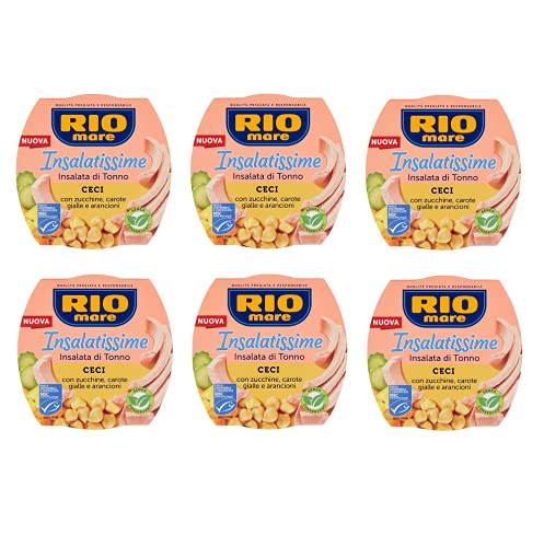 6x Rio Mare Insalatissime Ceci Thunfischsalat Kichererbsen mit Zucchini und Karotten Fertiggerichte 160g von Rio Mare