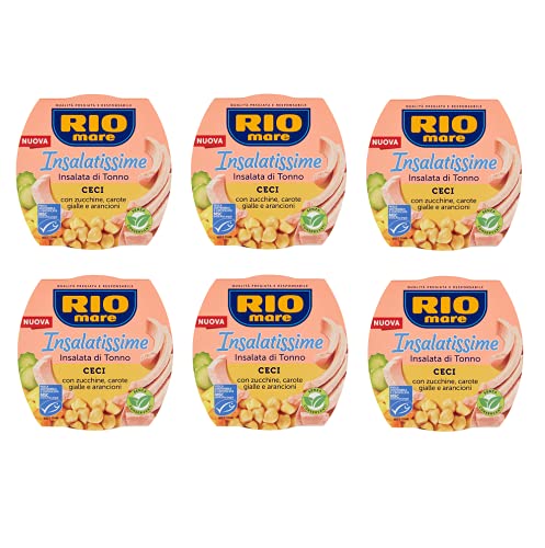 6x Rio Mare Insalatissime Ceci Thunfischsalat Kichererbsen mit Zucchini und Karotten Fertiggerichte 160g 6x Rio Mare Insalatissime Ceci Thunfischsalat Kichererbsen mit Zucchini und Karotten Fertiggerichte 160g von Rio Mare