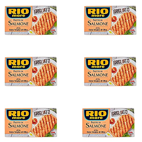 6x Rio Mare Salmone Grigliato Gegrilltes Lachsfilet geräuchert Olivenöl 125g 6x Rio Mare Salmone Grigliato Gegrilltes Lachsfilet geräuchert Olivenöl 125g von Rio Mare