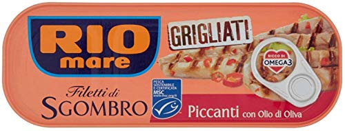 6x Rio Mare filetti di Sgombro scharf gegrillte Makrelenfilets mit Olivenöl 120g von Rio Mare