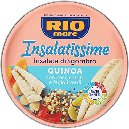 6x Rio mare Insalatissime Quinoa und Makrele mit Kichererbsen, Karotten und grünen Bohnen 220 g 6x Rio mare Insalatissime Quinoa und Makrele mit Kichererbsen, Karotten und grünen Bohnen 220 g von Rio mare
