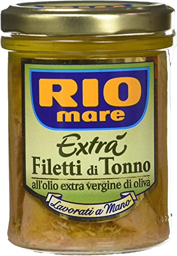 6x Rio mare extrà Tonno Filets verlegt Thunfisch natives Olivenöl extra 180 g von Rio mare