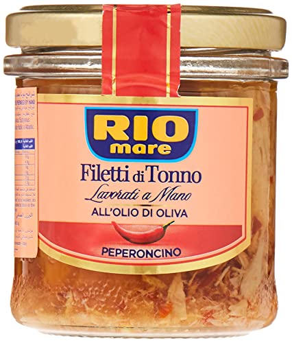 Rio Mare Filetti di Tonno al Peperoncino in Olio di Oliva Thunfischfilets in Olivenöl mit Chili 130g von Rio Mare