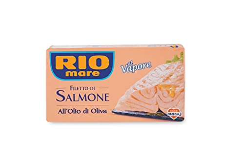 Rio Mare filetto di Salmone cotto a vapore gedämpft Lachsfilet Olivenöl 125g von Rio Mare