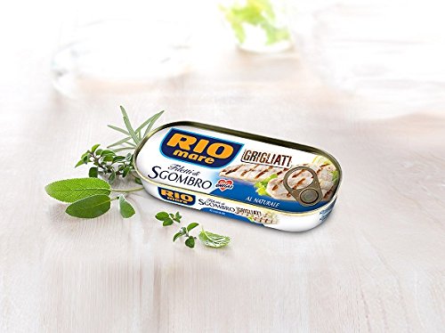 Rio mare sgombro grigliato Makrele 120g gegrillte Makrelenfilets in Brine von Rio Mare