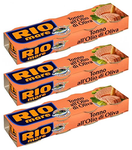 Rio Mare: Set of 12 Cans of Tuna Fish in Olive Oil, Yellowfin Tuna Quality * Pack of 12, 80g (2.82oz) Each * 960g (33.86oz) Total * [ Italian Import ] von Rio Mare