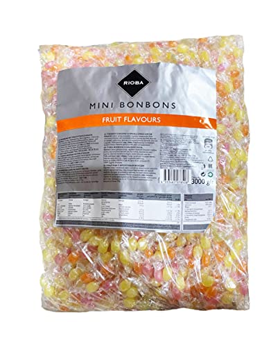 Mini Bonbons als Wurfmaterial, für Kindergeburtstag und Büro, 1er Pack (1 x 3kg) von Rioba