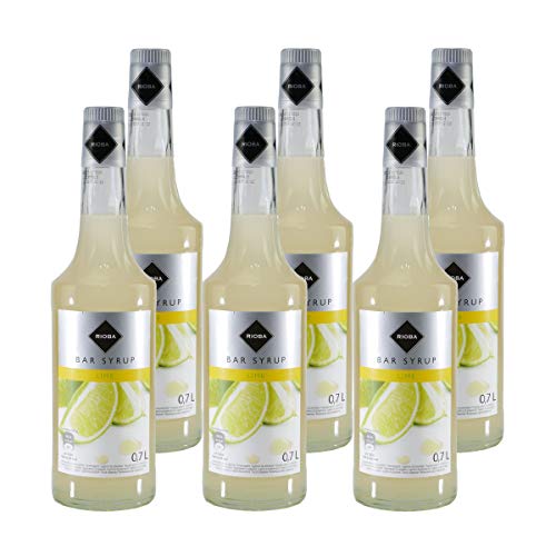 Rioba Lime (Limette) Bar-Syrup (6 x 0,7L) von Rioba