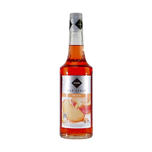 Rioba Pfirsich Bar-Syrup - Pfirsichsirup 0,7L alkoholfrei, Mischungsverhältnis 1:7, bestens für Cocktails geeignet von Rioba
