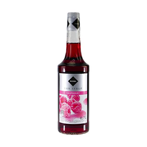 Rioba Rapsberry Himbeer Bar-Syrup 0,7L alkoholfrei - Mischungsverhältnis 1:7 - bestens für Cocktails geeignet von Rioba