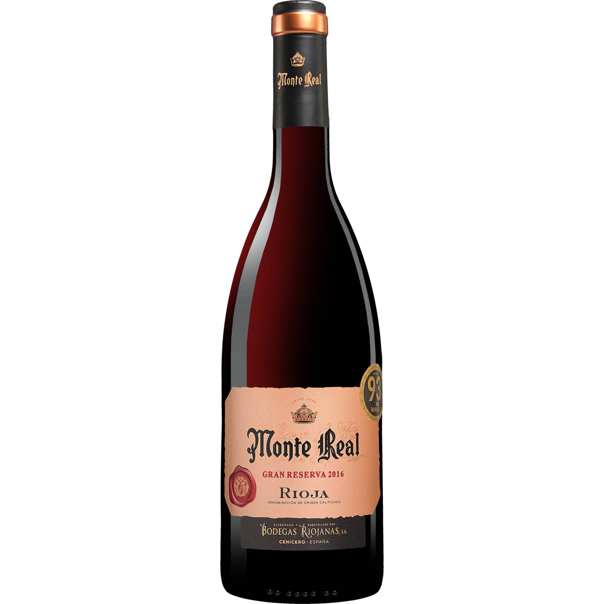 Monte Real Gran Reserva 2016  0.75L 14% Vol. Rotwein Trocken aus Spanien von Riojanas