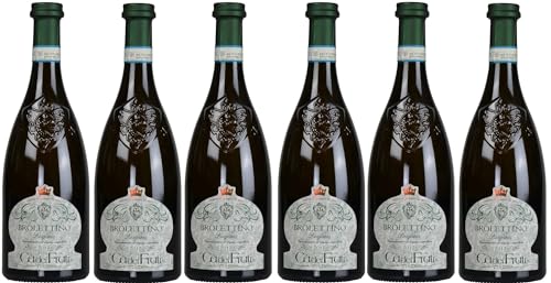 6er Paket Cà dei Frati Brolettino DOC 2020, Lombardei, Weißwein Italien (6 x 0,75 l) von Riserva Privata