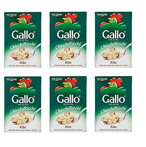 6x Riso Gallo Chicchi Ricchi Ribe superfeiner Reis 1 Kg Italienisch Parboiled von Riso Gallo