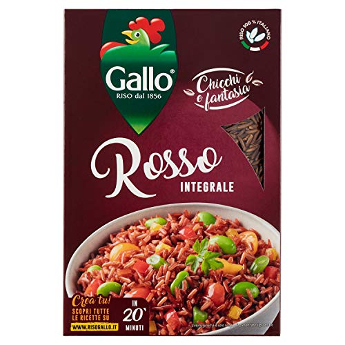 Riso Gallo, Vollkornrot aus nachhaltiger Landwirtschaft, guter und vielseitiger italienischer Reis, Faserquelle, Parboiled-Methode, Kochen 12 Minuten, 500 g Riso Gallo, Vollkornrot aus nachhaltiger Landwirtschaft, guter und vielseitiger italienischer Reis, Faserquelle, Parboiled-Methode, Kochen 12 Minuten, 500 g von Riso Gallo