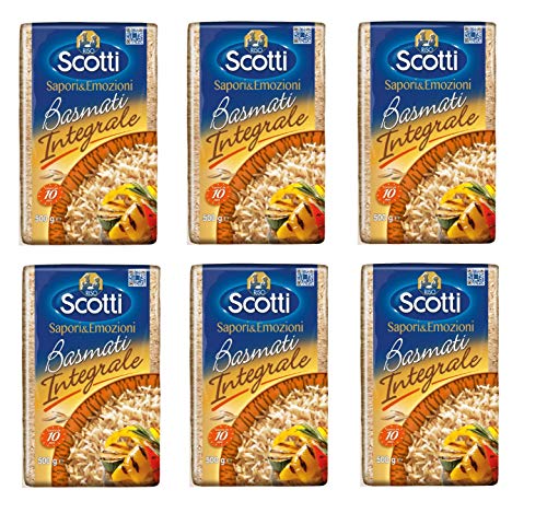 6x Riso scotti Sapori & Emozioni Basmati integrale 500 g italien reis Parboiled von Riso Scotti