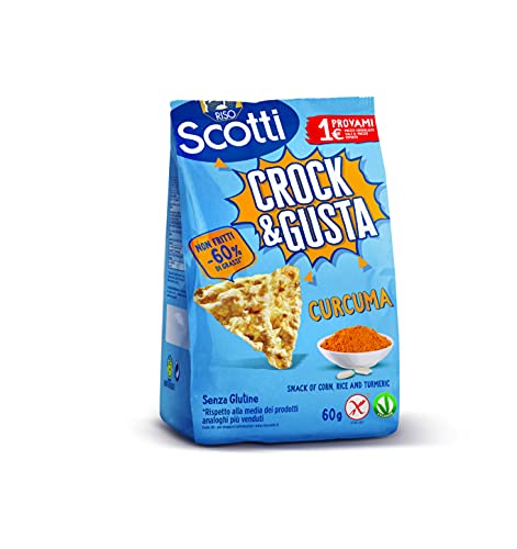 Riso Scotti - Crock & Gusta Curcuma - Dreiecke aus Mais und Reis ohne Gluten, 60 g von Riso Scotti