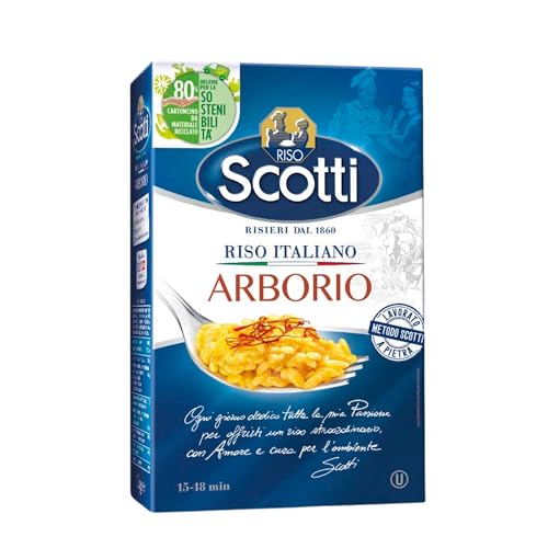 Riso Scotti Arborioreis, Superfeiner Risottoreis, Reis aus Italien, Kochzeit 15-18 Minuten, 1 kg von Riso Scotti