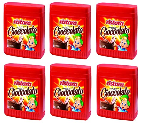 6x Ristora Cioccolato Zubereitet für Getränke mit Schokoladengeschmack Glutenfrei 500g Packung von Ristora