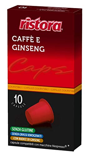 KAFFEE GINSENG RISTORA - 10 NESPRESSO KOMPATIBLE KAPSELN 7.5g von Ristora