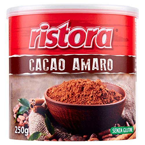 Ristora Cacao Amaro in polvere Ungesüßtes Kakaopulver bitterer Geschmack Gluten-frei Schokolade 250g von Ristora
