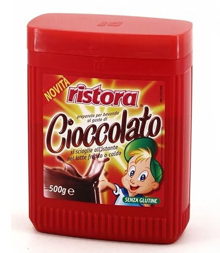Ristora Cioccolato Zubereitet für Getränke mit Schokoladengeschmack Glutenfrei 500g Packung von Ristora