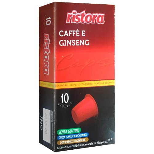 Ristora Ginseng Kapseln kompatibel Nespresso-Maschinen - 60 Kapseln (6 x 10 Stück) von Ristora