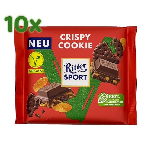 Ritter Sport - Crispy Cookie Schokolade - vegan, Kiste mit 10x 100g Ritter Sport - Crispy Cookie Schokolade - vegan, Kiste mit 10x 100g von Ritter Sport