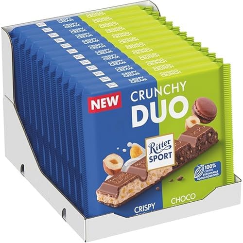 Ritter Sport Crunchy Duo Schokolade, 12er Pack (12 x 218g) von Ritter Sport