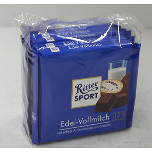 Ritter Sport Edel-Vollmilch 35% Kakao - Schokolade 5x100g von Ritter Sport