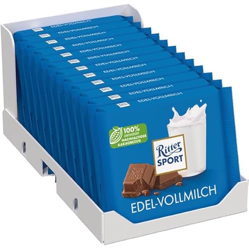 Ritter Sport Edel-Vollmilch Tafel, 12er Pack (12 x 100g) von Ritter Sport