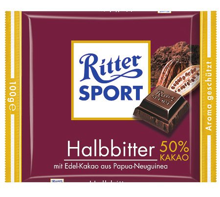 Ritter Sport Halbbitter - 5 x 100 gr. von Ritter Sport