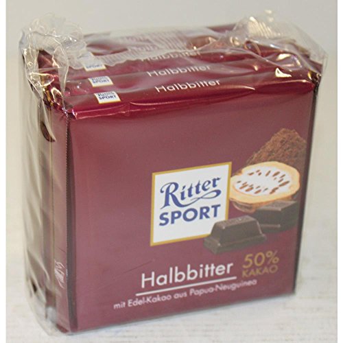 Ritter Sport Halbbitter 50% Kakao - Schokolade 5x100g von Ritter Sport