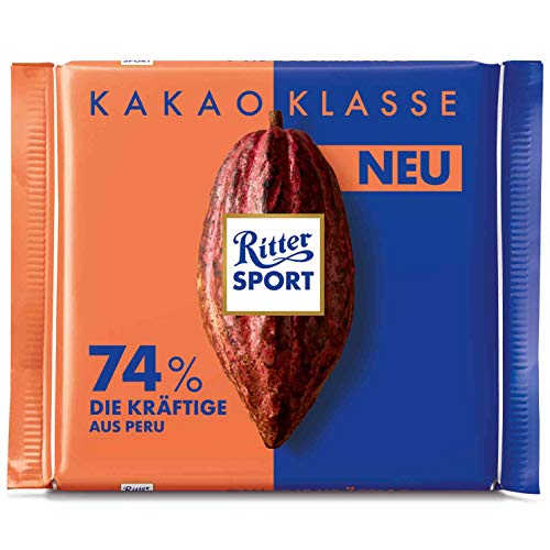 Ritter Sport Kakao Klasse 74% die Kräftige aus Peru 5 x 100g von Ritter Sport