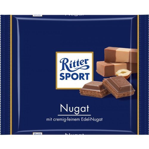 Ritter Sport Nugat (3 Bars each 100g) - fresh from Germany by Ritter Sport von Ritter Sport