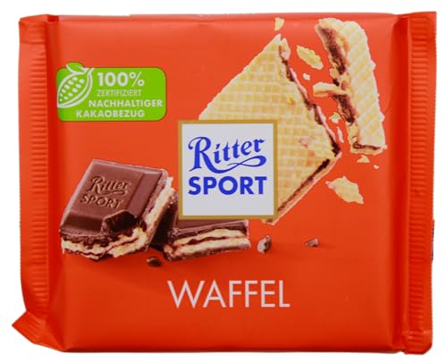 Ritter Sport Waffel Schokolade, 10er Pack (10 x 100g) von Ritter Sport