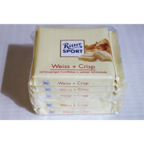 Ritter Sport Weiss + Crisp - Schokolade 5x100g von Ritter Sport