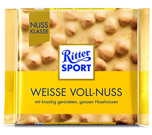 Ritter Sport Weiße Schokolade mit ganzen Haselnüssen - 3 Stück 100 g [300 g] von Ritter Sport